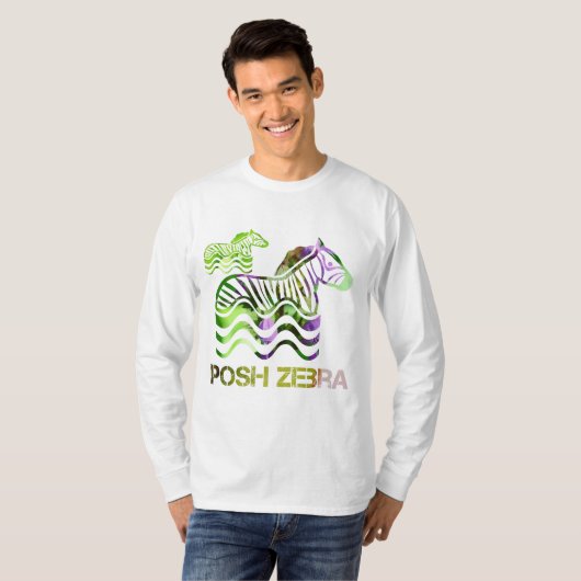 Posh zebra t-shirt (Voorkant volledig)