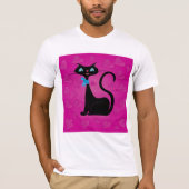 Posh Zwart Kat Mannen T-shirt (Voorkant)