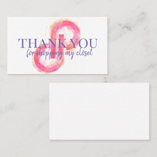 Poshmark bedankt de waterverf van het sterrenstels visitekaartje (Voorkant / Achterkant)