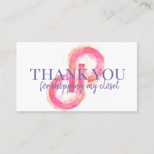 Poshmark bedankt de waterverf van het sterrenstels visitekaartje (Voorkant)