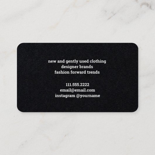 Poshmark Custom QR Visitekaartje (Achterkant)