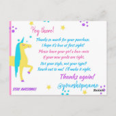 Poshmark Reseller bedankt kaarten! Briefkaart (Achterkant)