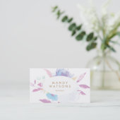 Posie Pastel Floral Visitekaartje (Staand voorkant)