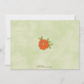posieposters Bridal Shower Invitation - Tangerine Kaart (Achterkant)