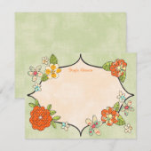 posies Aangepaste notitiekaarten Tangerine Notitiekaartje (Voorkant / Achterkant)