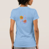 Posies Abstracte Bloemenkunst om te Draag T-shirt (Achterkant)