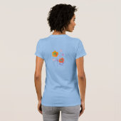 Posies Abstracte Bloemenkunst om te Draag T-shirt (Achterkant volledig)