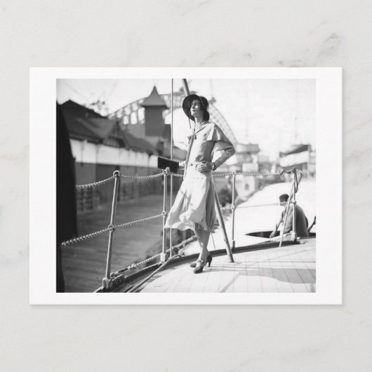 Posing 1930 Mode Briefkaart (Voorkant)