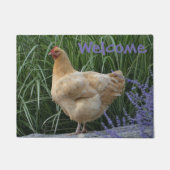 Posing Chicken Welcome Mat (Voorkant)