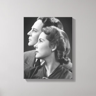 Posing Couple Canvas Afdruk