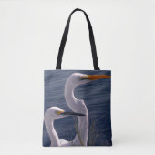 Posing Egrets Tote Bag (Voorkant)