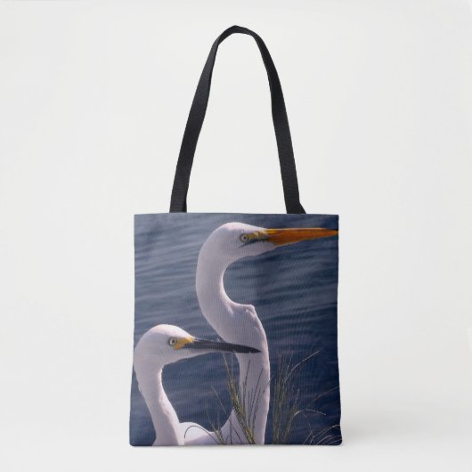 Posing Egrets Tote Bag (Voorkant)