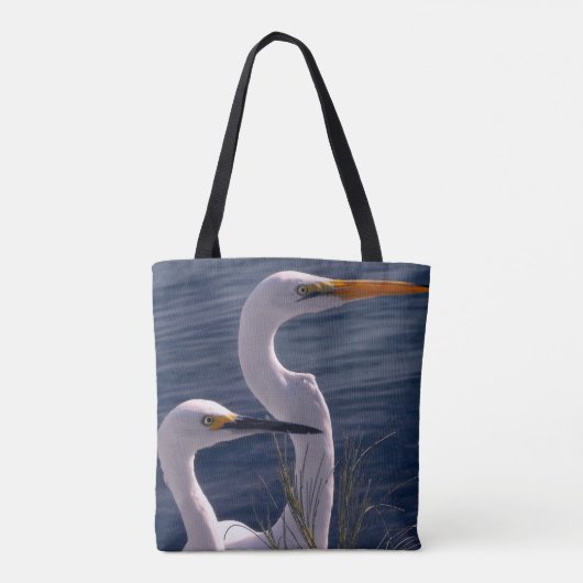 Posing Egrets Tote Bag (Achterkant)