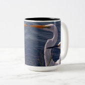 Posing Egrets Tweekleurige Koffiemok (Voorkant rechts)
