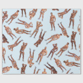 Posing Hunks Patroon Cadeaupapier (Vlak)