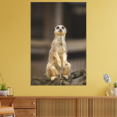 Posing Meerkat Canvas Afdruk (Insitu (Woonkamer))