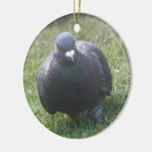 Posing Pigeon Custom Birthday Keramisch Ornament (Links)