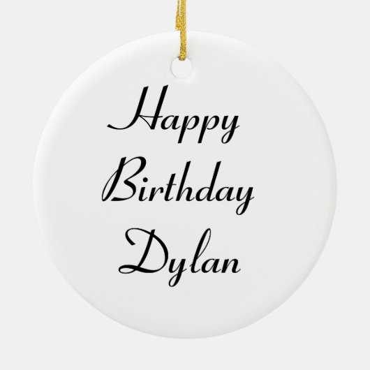 Posing Pigeon Custom Birthday Keramisch Ornament (Achterkant)