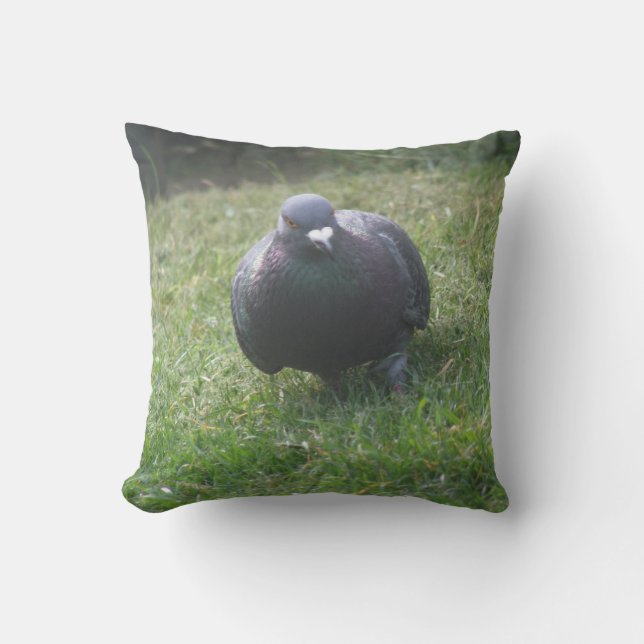 Posing Pigeon Pillow Kussen (Voorkant)