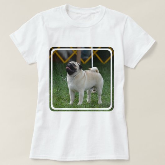 Posing Pug T-shirt (Design voorkant)