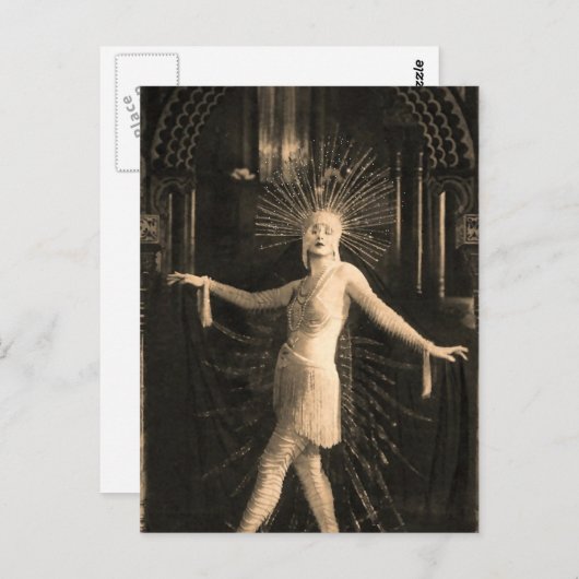 Posing With Starburst Hat Briefkaart (Voorkant / Achterkant)