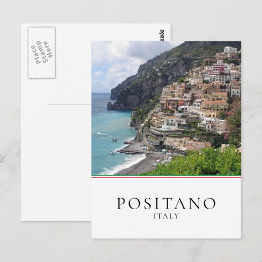 Positano aan de Amalfi-kust in Italië Briefkaart (Voorkant / Achterkant)