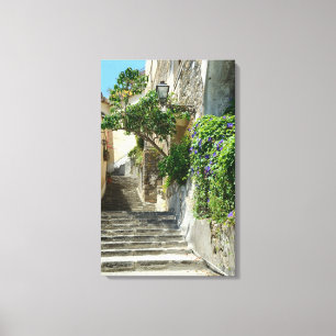 Positano — Afdruk van verrekte Canvas