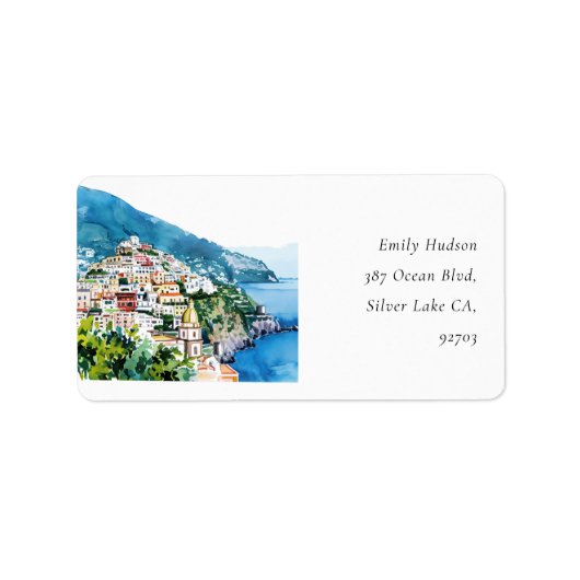 Positano Amalfi Coast Label (Voorkant)