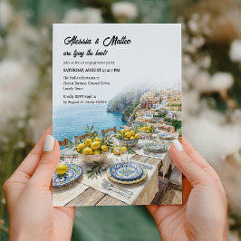 Positano Amalfi-kust Italiaans verlovingsfeest Kaart