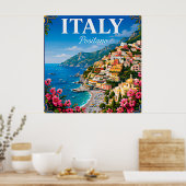 Positano Amalfi Kust Italië Reizen  Poster (Keuken)