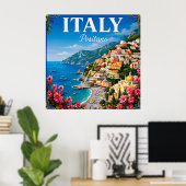 Positano Amalfi Kust Italië Reizen  Poster (Thuiskantoor)