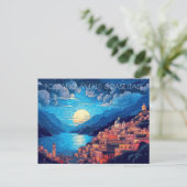Positano Amalfi Kustschilderij van Italië Reiskuns Briefkaart (Staand voorkant)