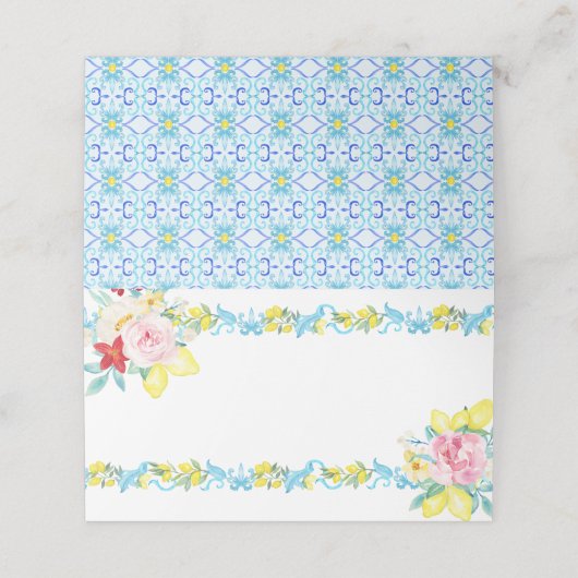 Positano Amalfi Mediterrane bruiloft Plaatskaartje (Buitenkant ongevouwen)