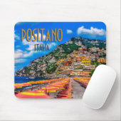Positano Beach Italy Cliff Homes Amalfi Travel Muismat (Met muis)