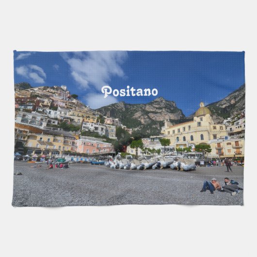 Positano Beach Theedoek (Horizontaal)