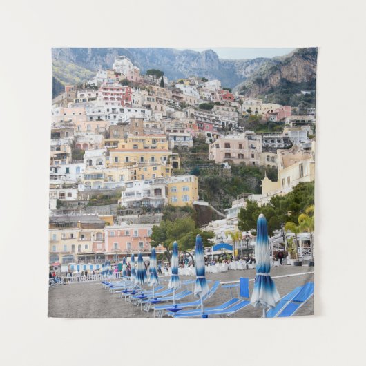Positano Beach Umbrellas Dream #1 #reis #wall Wandkleed (Voorkant)