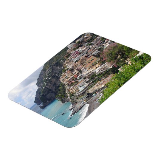 Positano bij de Amalfi kust rechthoek magneet (Linkerzijde)