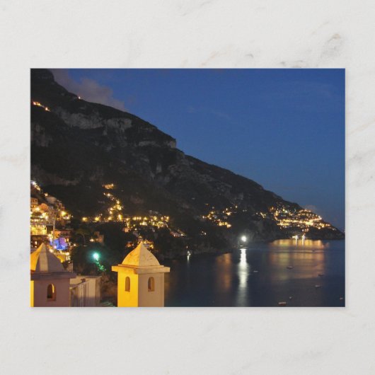 Positano bij nacht briefkaart (Voorkant)