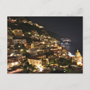 Positano bij nacht briefkaart