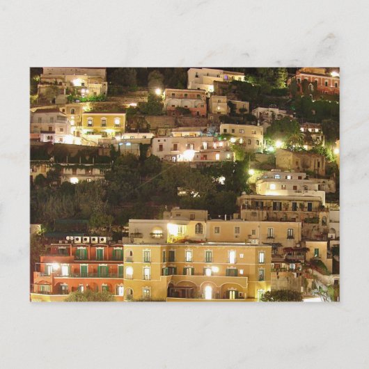 Positano bij nacht - Hillside Homes Briefkaart (Voorkant)