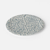 Positano Blauw en Geel Marokkaans Arabesk Papieren Bordje (Gekanteld)