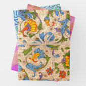 Positano bloeit, Paarse verloren bladeren en Willo Inpakpapier Vel (In situ)