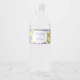 Positano Blue Tegels Lemons Vrijgezellenfeest Part Waterfles Etiket