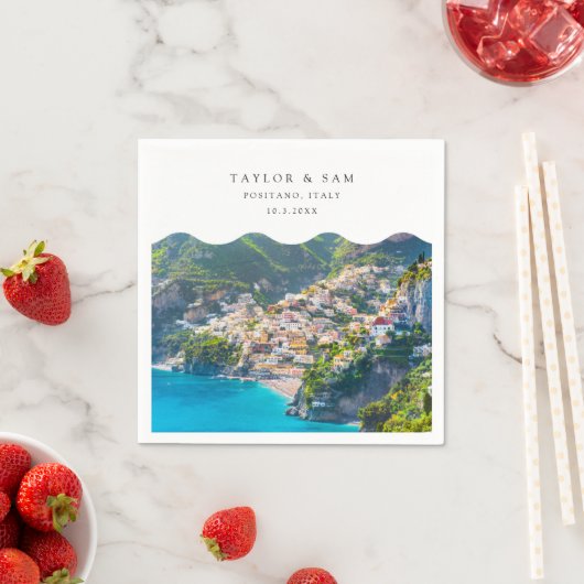 Positano bruiloft Amalfi kust foto servetten (Insitu)