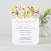 Positano-citroenblauwe tegels bruiloftsreceptie al kaart (Staand voorkant)