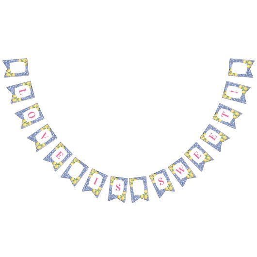 Positano Citroenen Blauw Wit Tegel Douche Verjaard Vlaggetjes (Alle)