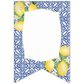 Positano Citroenen Blauw Wit Tegel Douche Verjaard Vlaggetjes (Eerste vlag)