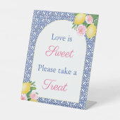 Positano citroenen boog Liefde is zoete gunst tafe Reclamebord Met Voetstuk (Voorkant)