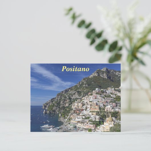 Positano door het Zee Briefkaart (Staand voorkant)
