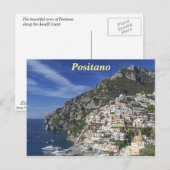 Positano door het Zee Briefkaart (Voorkant / Achterkant)